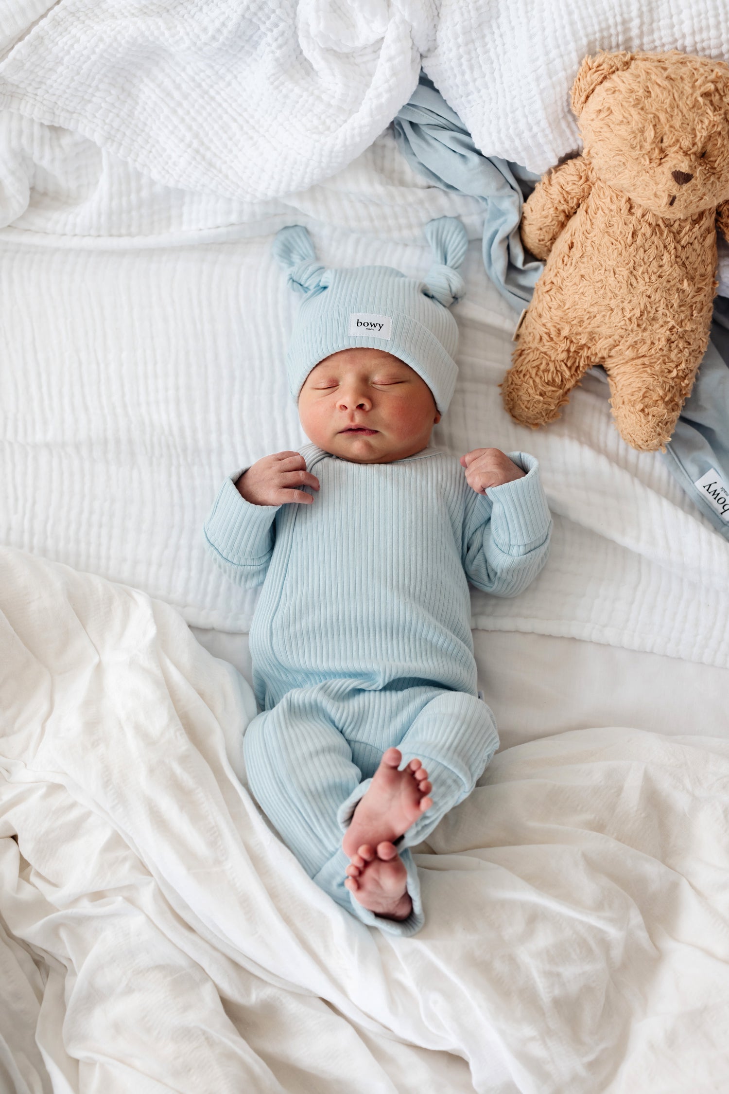 Ribbed Onesie Powder Blue