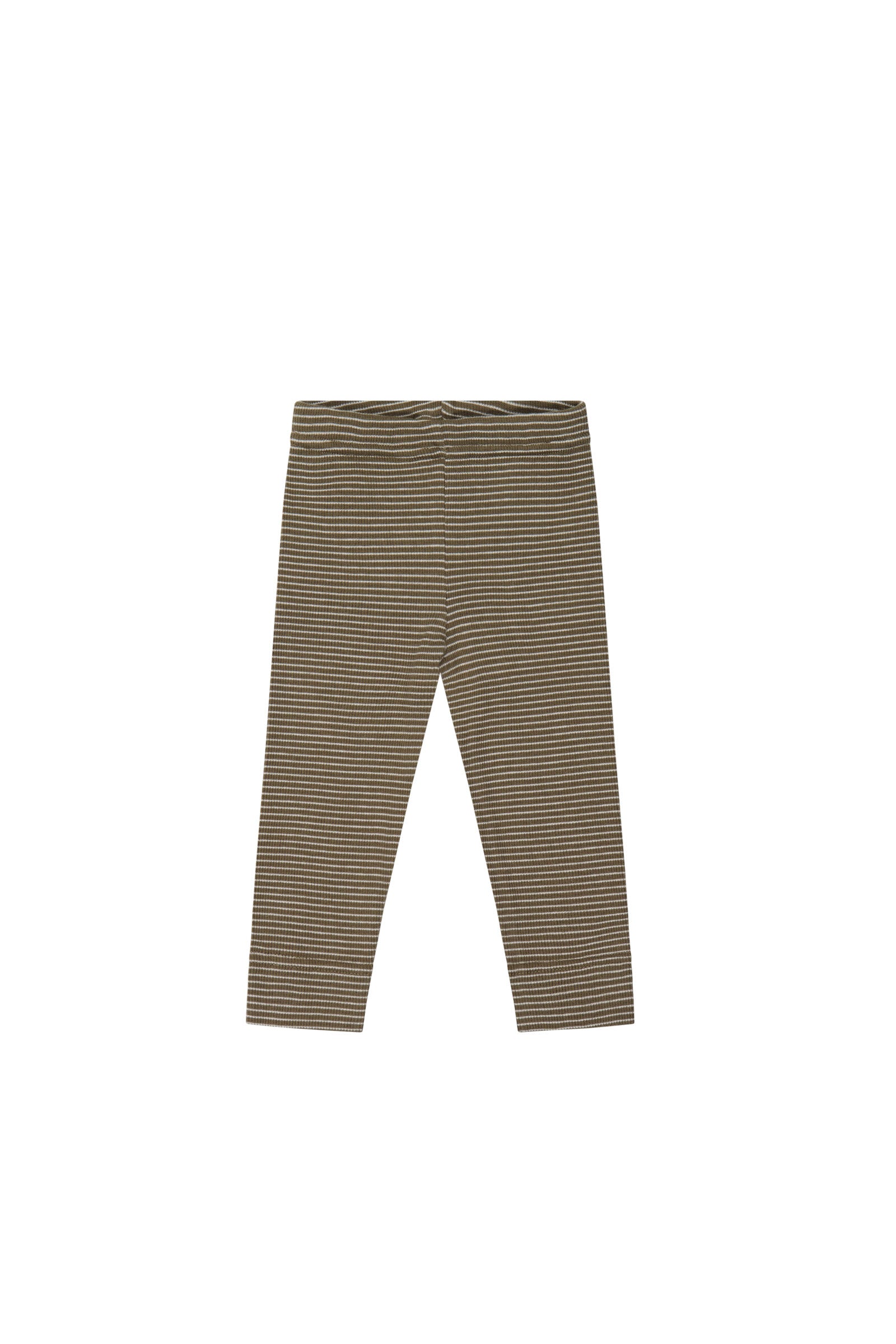 Organic Cotton Fine Rib Legging Fine Stripe Bear Tofu