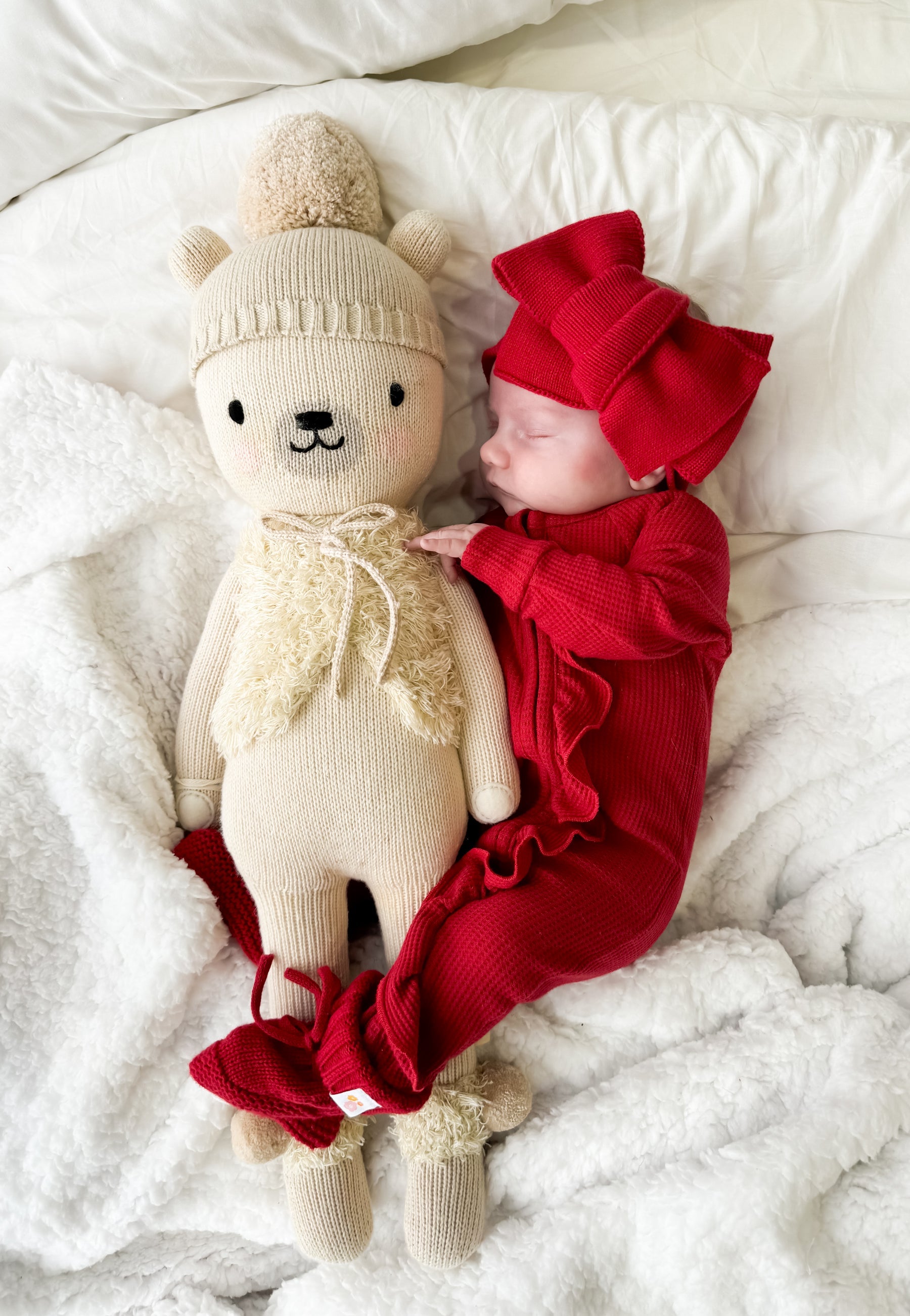 Frill Zip Romper | Rudolph Red