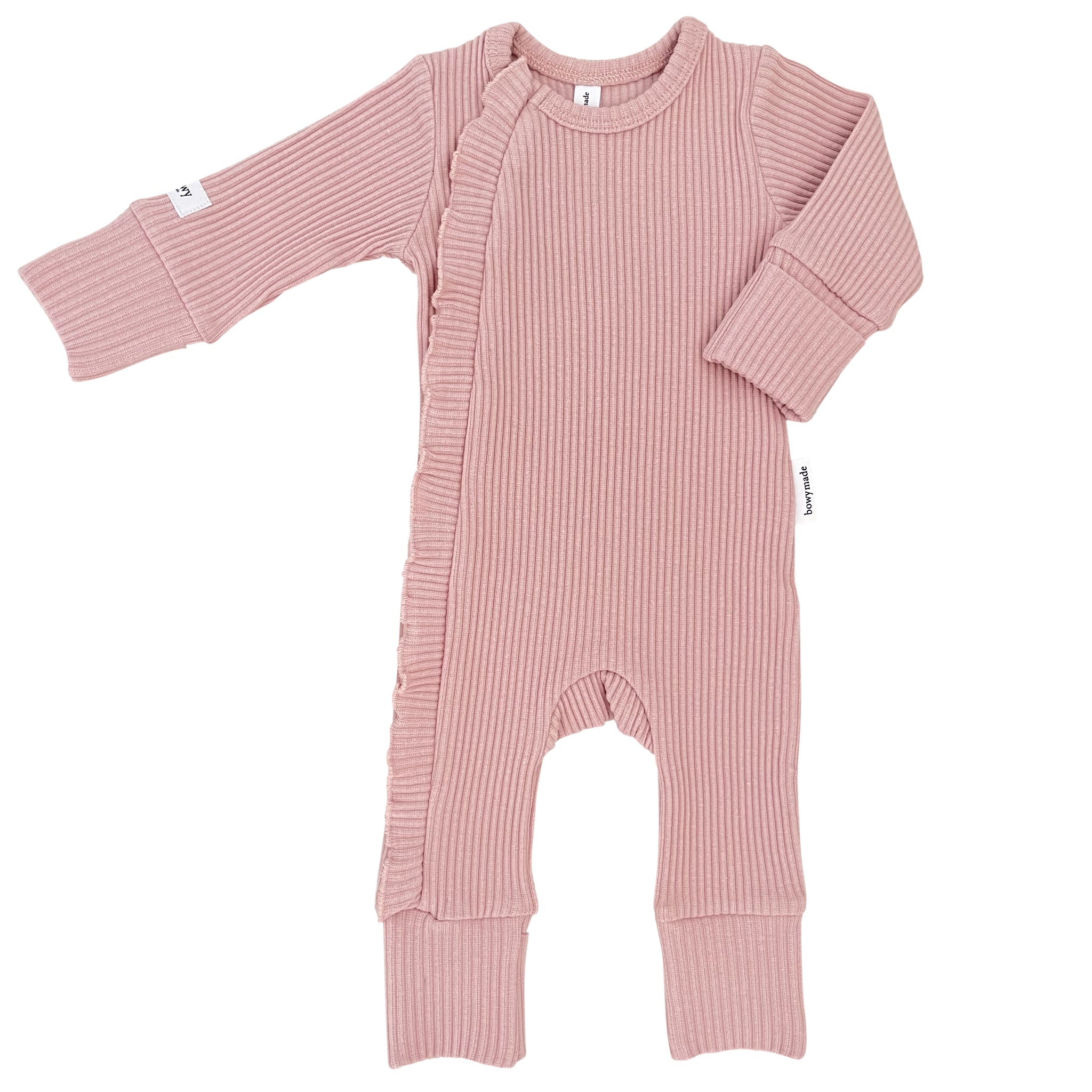 Baby Frill Onesie - Dusty Pink