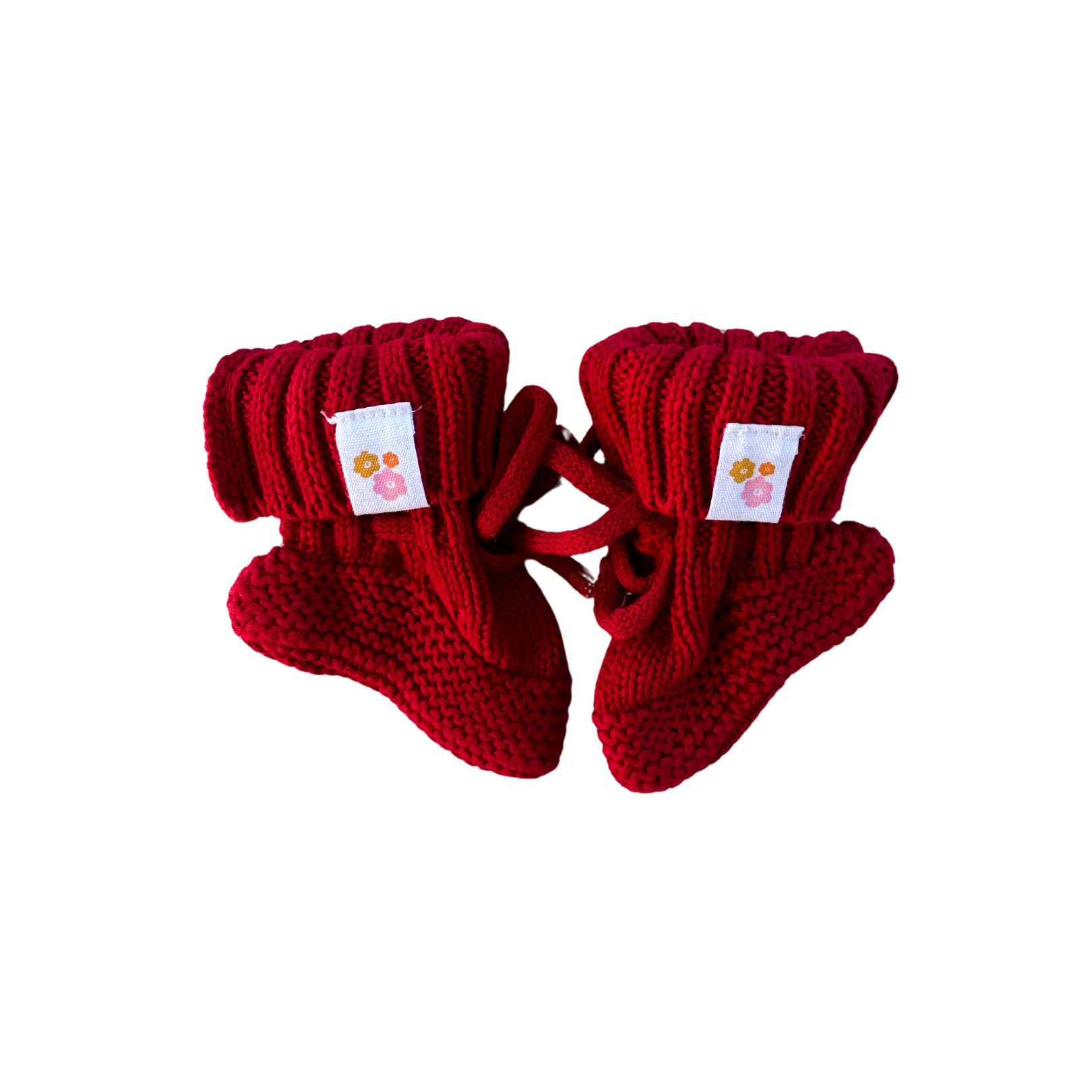 Knitted Booties | Rudolph Red