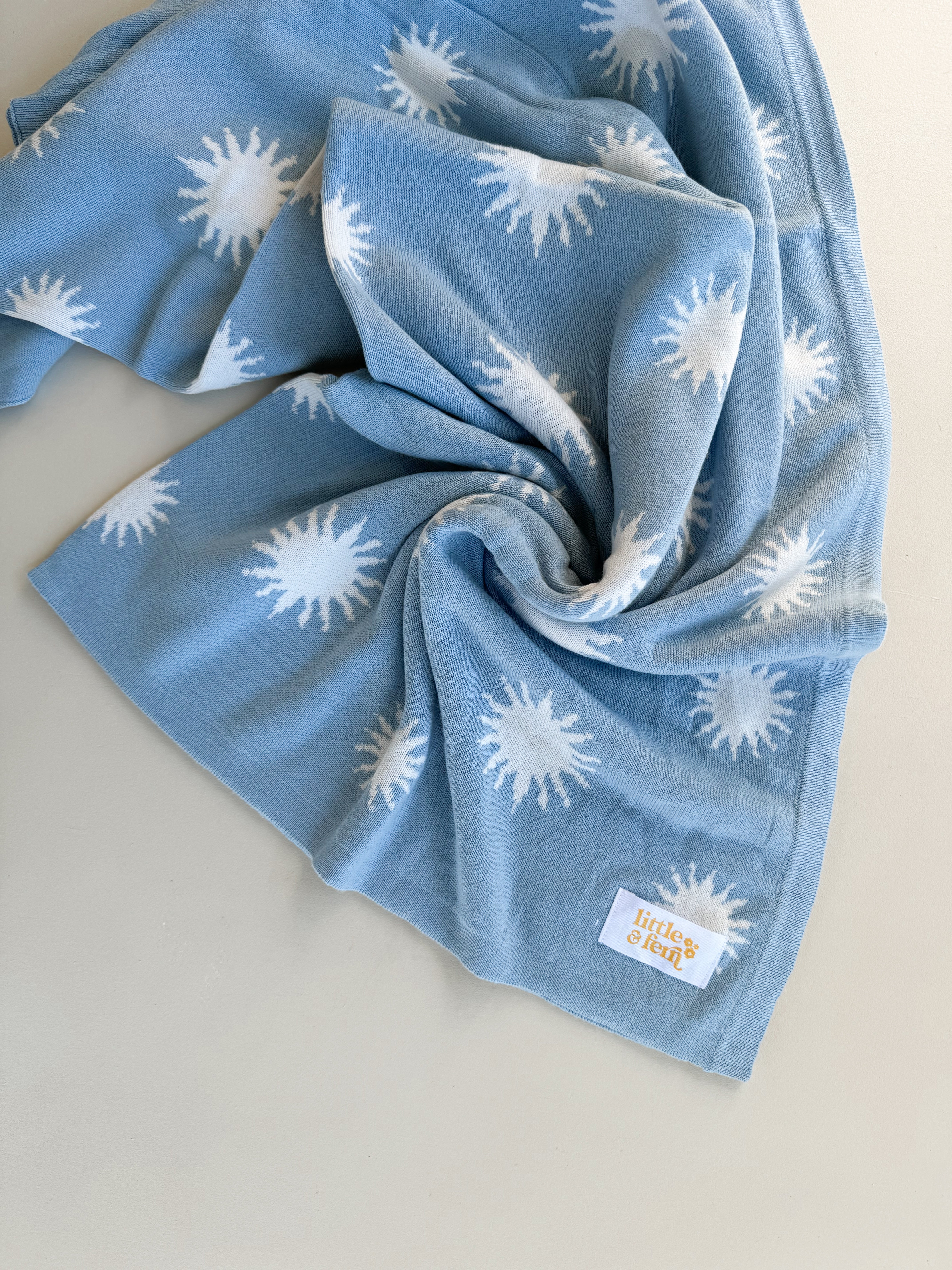 Knit Blanket | Celestial Blue